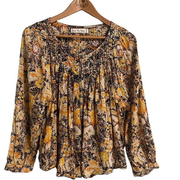 We The Free Women’s Cool Meadow Print, Balloon Sleeves Blouse Size XS - Picture 2 of 6